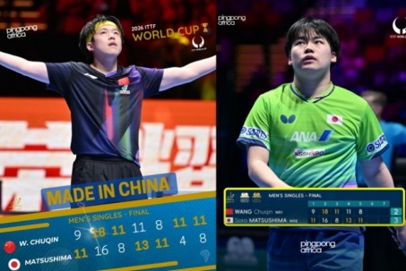 Số 1 thế giới lần đầu vô địch World Cup bóng bàn, đôi công "hoa mắt chóng mặt"