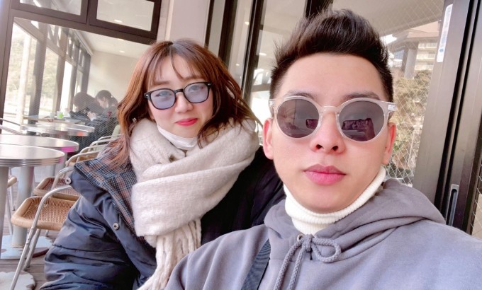 Thắng và Natsuki trong một chuyến đi chơi, ở Nhật Bản, năm 2022. Ảnh nhân vật cung cấp