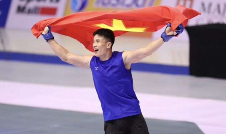Quàng Văn Minh là võ sĩ Việt Nam đầu tiên giành huy chương vàng MMA tại đấu trường SEA Games.