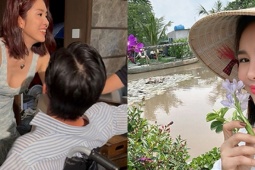 Chụp ảnh cùng bạn diễn kém tuổi, Lê Phương vẫn trẻ đẹp ở tuổi 41