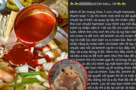 Vụ chuột hamster của khách "rơi vào nồi lẩu” tại AEON Mall Hải Phòng: Nhà hàng nói gì?