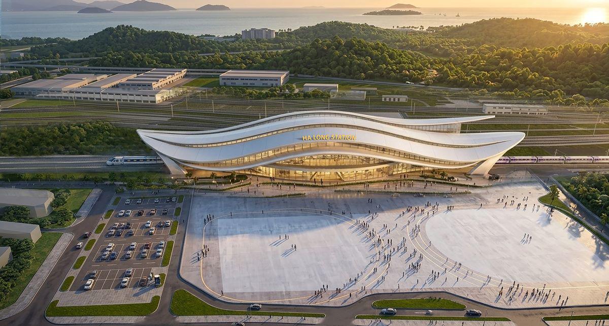Hạ Long Station lấy cảm hứng thiết kế từ những con sóng chuyển động của đại dương