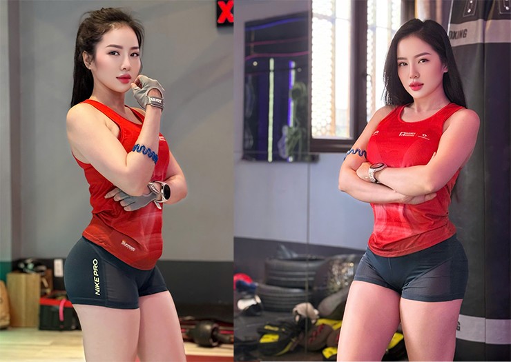 Mỹ nhân làng chạy Loan Barbie rèn thể lực, hot girl gymer khoe vòng ba 105 cm - 1