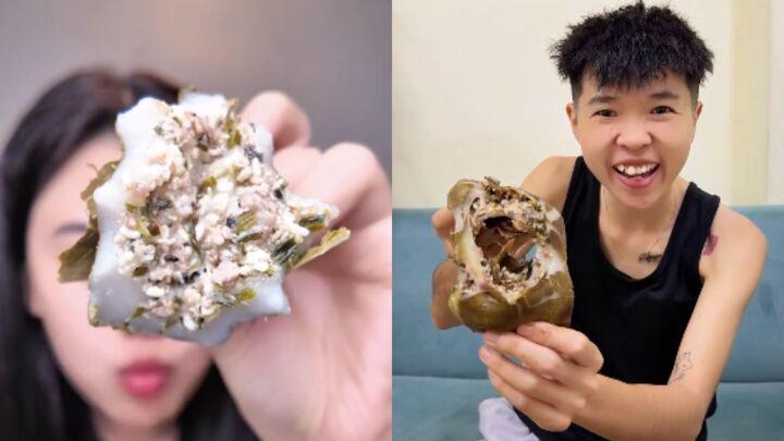 Nhiều bạn trẻ tham gia trào lưu ăn bánh trứng kiến để xem mình có bị dị ứng không. (Ảnh chụp màn hình)