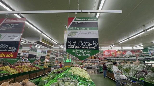 Rau củ bán tại siêu thị