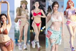 Dàn mỹ nhân mặc bikini khoe sắc, đua tài ở giải chạy bộ "có 1 không 2"
