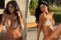 Kylie Jenner khoe dáng nóng bỏng với bikini siêu nhỏ