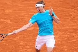 Video tennis Garin - Zverev: Khổ chiến 3 set, ngược dòng kịch tính (Monte Carlo)