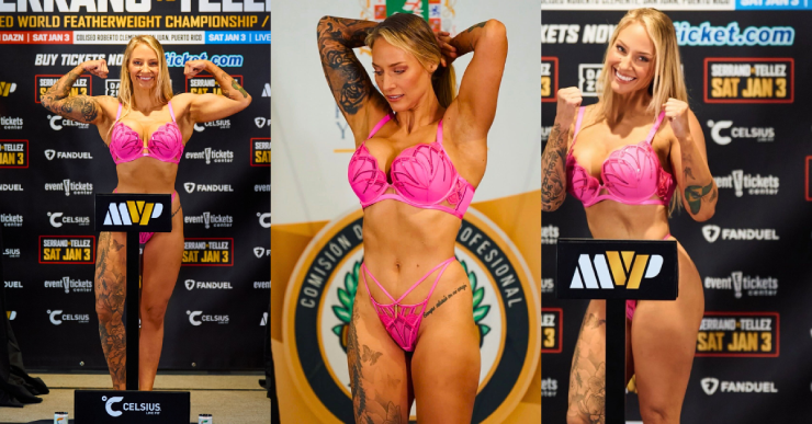 Ebanie Bridges đã quá quen thuộc với những bộ bikini bắt mắt ở các buổi kiểm tra cân nặng