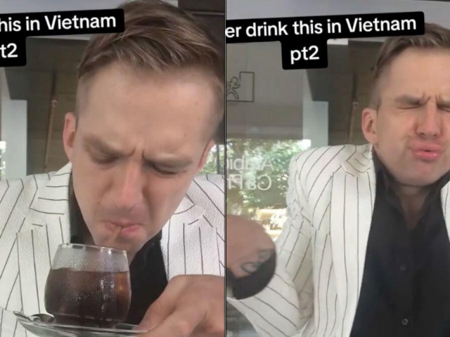 Clip anh Tây rùng mình khi uống cà phê đen Việt Nam khiến dân mạng cười bò