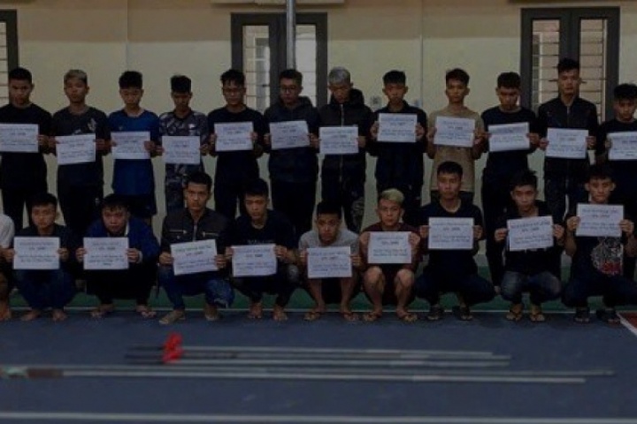 Triệu tập 23 đối tượng tụ tập mang hung khí, gây rối trật tự công cộng tại Hải Phòng