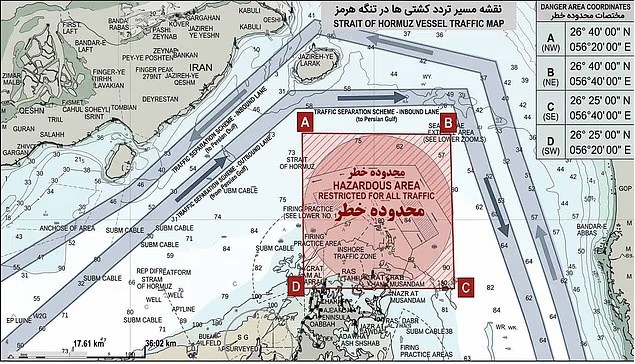 Cận cảnh tấm hải đồ “tử thần” ở eo biển Hormuz mà Iran vừa công bố - 1