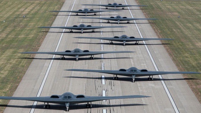 Máy bay ném bom tàng hình B-2 Spirit ở căn cứ không quân Whiteman. (Nguồn: Không quân Mỹ)