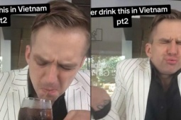 Clip anh Tây rùng mình khi uống cà phê đen Việt Nam khiến dân mạng cười bò