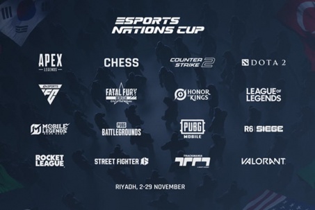 16 bộ môn thi đấu tại giải Esports Nations Cup 2026 đã được công bố