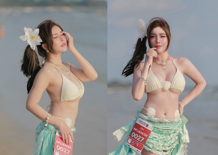 Phát sốt với mỹ nhân "trắng như ngọc", mặc bikini nhảy múa và đua tài giải chạy - 4