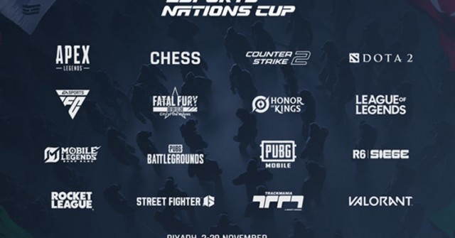 16 bộ môn thi đấu tại giải Esports Nations Cup 2026 đã được công bố