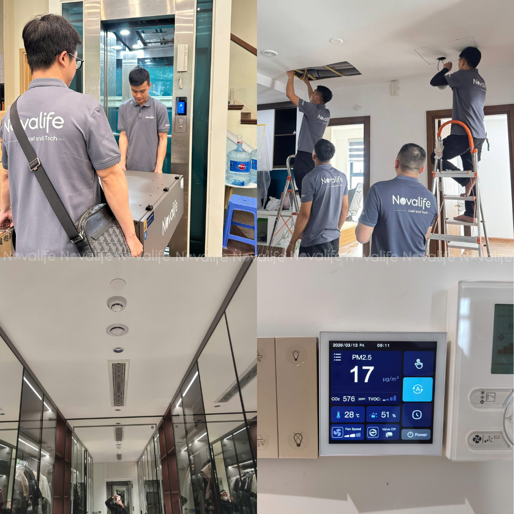 Thực tế lắp đặt tại chung cư Thanh Xuân – Hà Nội, thiết kế theo điều kiện vận hành thực tế.