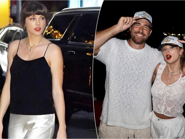 Taylor Swift diện váy phong cách cô dâu dạo phố