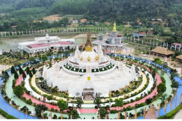 Bảo tháp Mandala Tây Thiên tái hiện 5 yếu tố vũ trụ trong Phật giáo Kim cương thừa