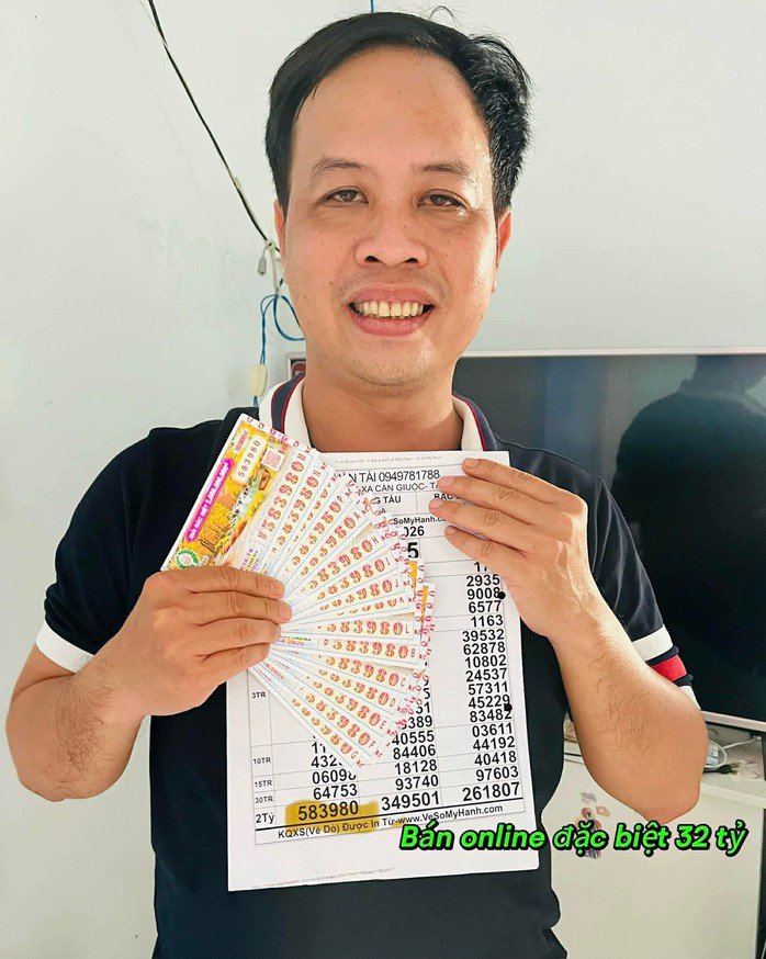 Ngày 7-4, giải độc đắc của vé số Bến Tre cũng trúng tại xã Cần Giuộc, tỉnh Tây Ninh. Ảnh: ĐLVS Thần Tài