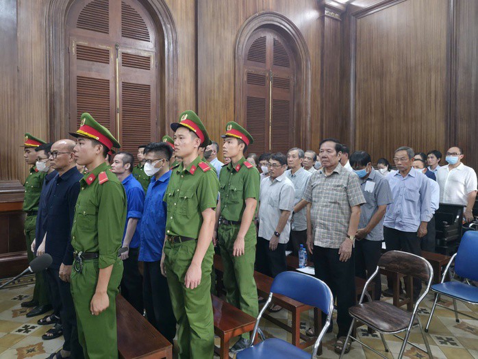 Các bị cáo tại toà