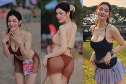 Ngọc nữ mặc bikini "xuyên thấu", lôi cuốn nhất giải chạy có 1 không 2 ở Thái Lan