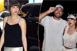 Taylor Swift diện váy phong cách cô dâu dạo phố