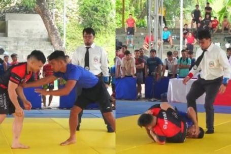 Thách đấu cựu vô địch SEA Games, học trò Johnny Trí Nguyễn xin thua sau 38 giây