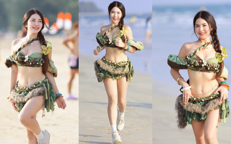 Người đẹp được mệnh danh "công chúa rừng xanh" sau sự kiện chạy bãi biển