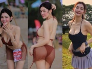 Ngọc nữ mặc bikini "xuyên thấu", lôi cuốn nhất giải chạy có 1 không 2 ở Thái Lan