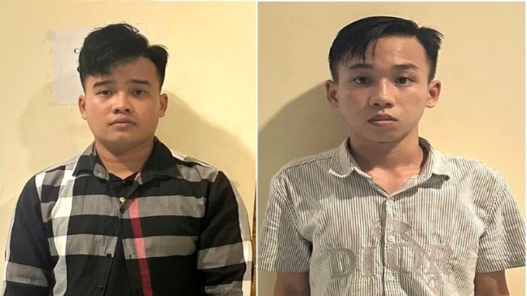 Hai nghi phạm Trần Trọng Nghĩa và Nguyễn Văn Nha. Ảnh: Công an Đồng Tháp 