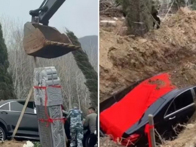 Đám tang phát tiền cho người đến viếng, chôn siêu xe hơn 4,2 tỷ đồng cạnh mộ