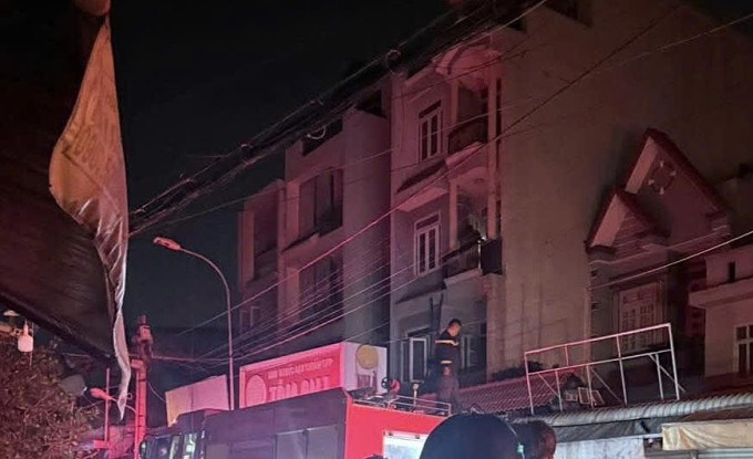 Hiện trường xảy ra cháy. Ảnh: Minh Bằng