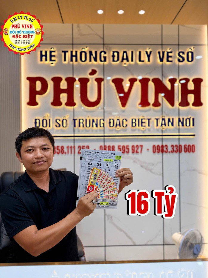 Vé số Bình Phước trúng tại tỉnh Vĩnh Long. Ảnh: ĐLVS Phú Vinh