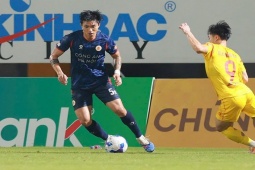 Video bóng đá PVF-CAND - Công an Hà Nội: Đình Bắc mất vui vì đồng đội tuyển U23 (V-League)