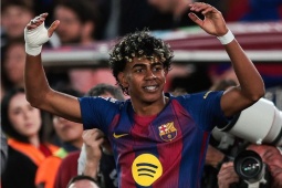 Yamal quên nỗi sầu tại cúp C1: Toả sáng rực rỡ trong lần thứ 100 đá tại La Liga