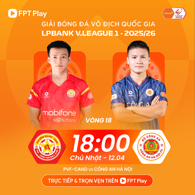 Trực tiếp bóng đá PVF-CAND - Công an Hà Nội: Cuộc đấu chênh lệch (V-League) - 1