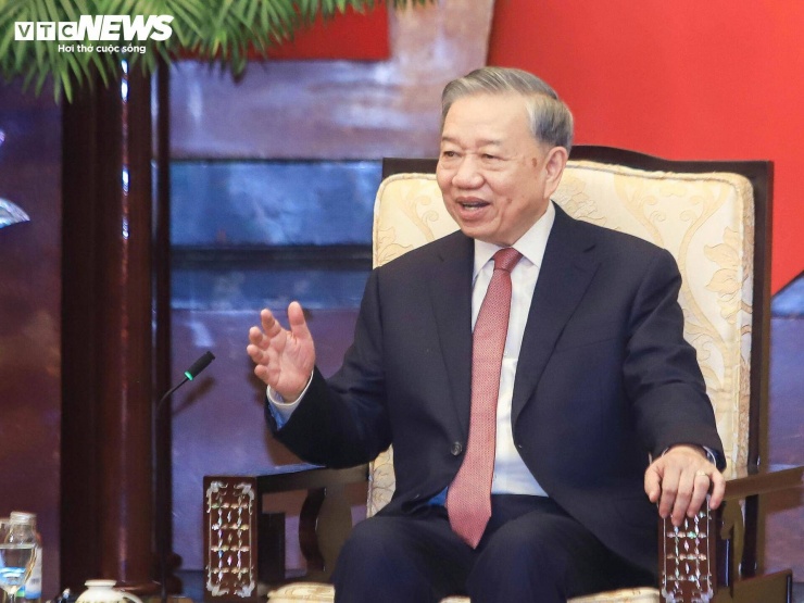 Tổng Bí thư, Chủ tịch nước Tô Lâm phát biểu tại cuộc tiếp.