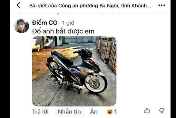 Lên mạng thách thức "Đố anh bắt được em", thanh niên bị công an mời làm việc