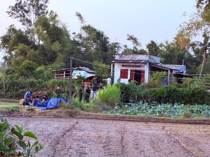 Căn nhà bà Trần Thị Đ - nơi xảy ra vụ cháy nổ khiến 4 người trong gia đình tử vong