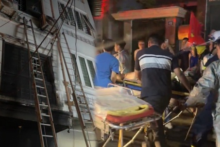 Cứu 5 người mắc kẹt trong căn nhà cháy ở Hà Nội