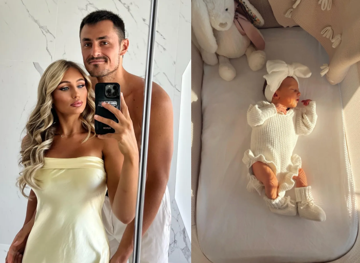 Tomic hạnh phúc bên bạn gái và đứa con đầu lòng