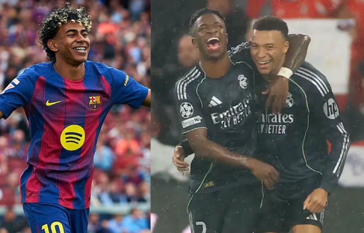 Yamal lấn lướt Mbappe - Vinicius