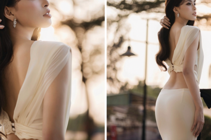 Fan trầm trồ thiết kế cut-out giúp Trần Tiểu Vy khoe 'thắt đáy lưng ong' gợi cảm