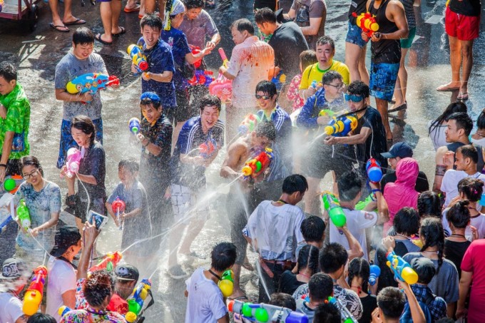 Lễ hội té nước Songkran. Ảnh: Bangkok Post