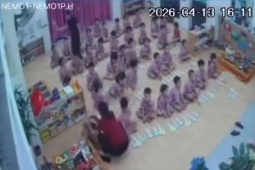 Xôn xao clip trẻ mầm non bị cô giáo bạo hành trong lớp