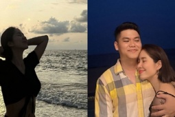 Cùng chồng trẻ đi chơi, Lê Phương khoe diện mạo gợi cảm