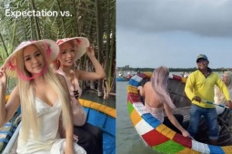 Clip 2 cô gái Tây quay tít trên thuyền thúng Hội An thu hút 27 triệu lượt xem