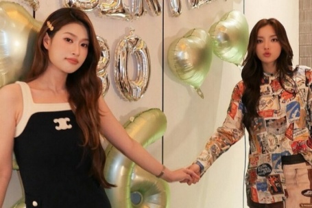 Kỳ Duyên âu yếm Đoàn Thiên Ân trong tiệc sinh nhật